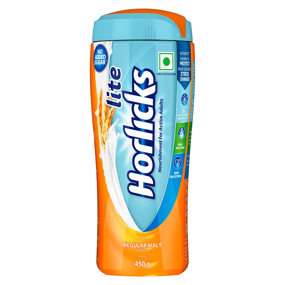 Horlicks Lite Regular Malt 450 g Jar