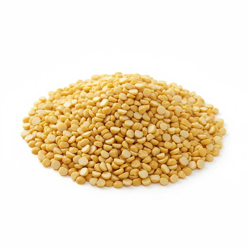 Close-up of yellow split peas