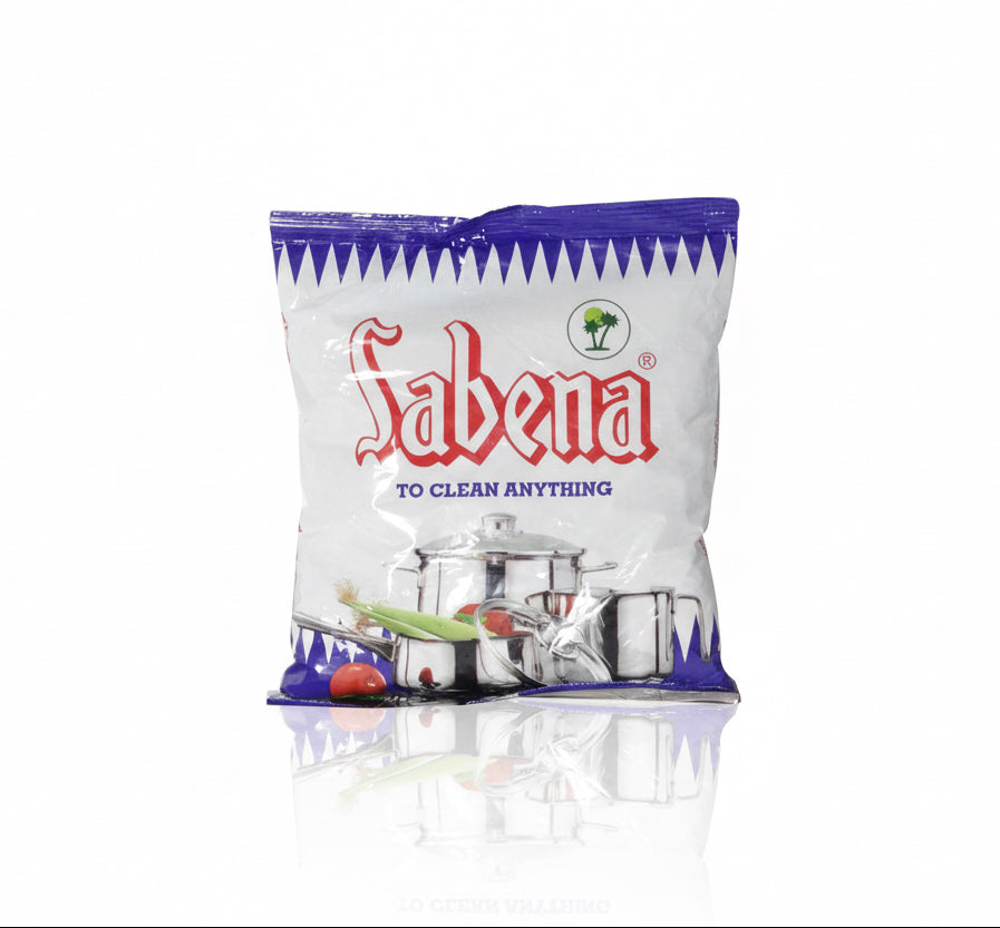 Sabena cleaning powder packaging with a white background