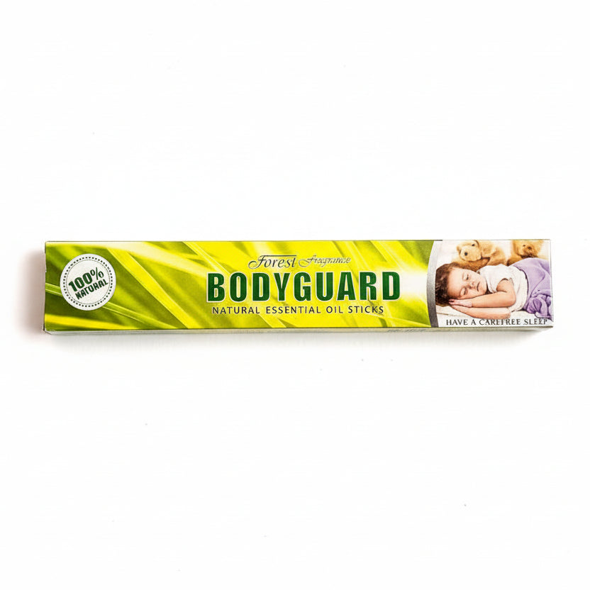 Box of Forte Bodyguard natural essential oil sticks on a white background