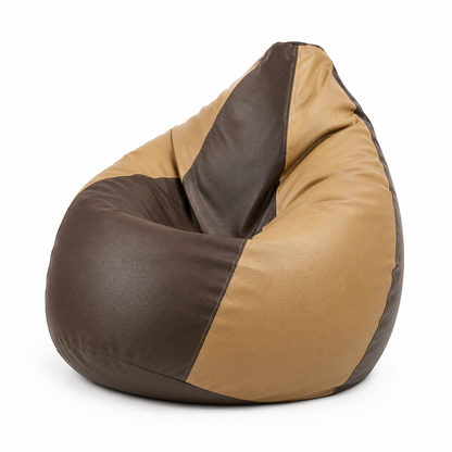 Premium Leatherette Bean Bag Chair for Living Room & Gaming With Filled Beans