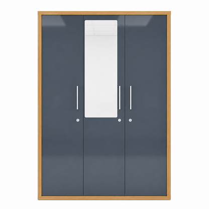 Premium 3-Door Wooden Alamara/Almirah/Wardrobe With Gloss UV Protection Panels