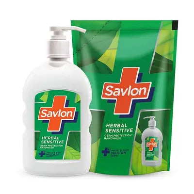 Savlon Liquid Handwash 200ml Pump + 175ml Refill Pouch Combo