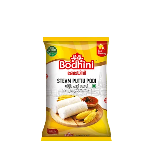 Bodhini Steam Puttu Padi packaging on a yellow and white background