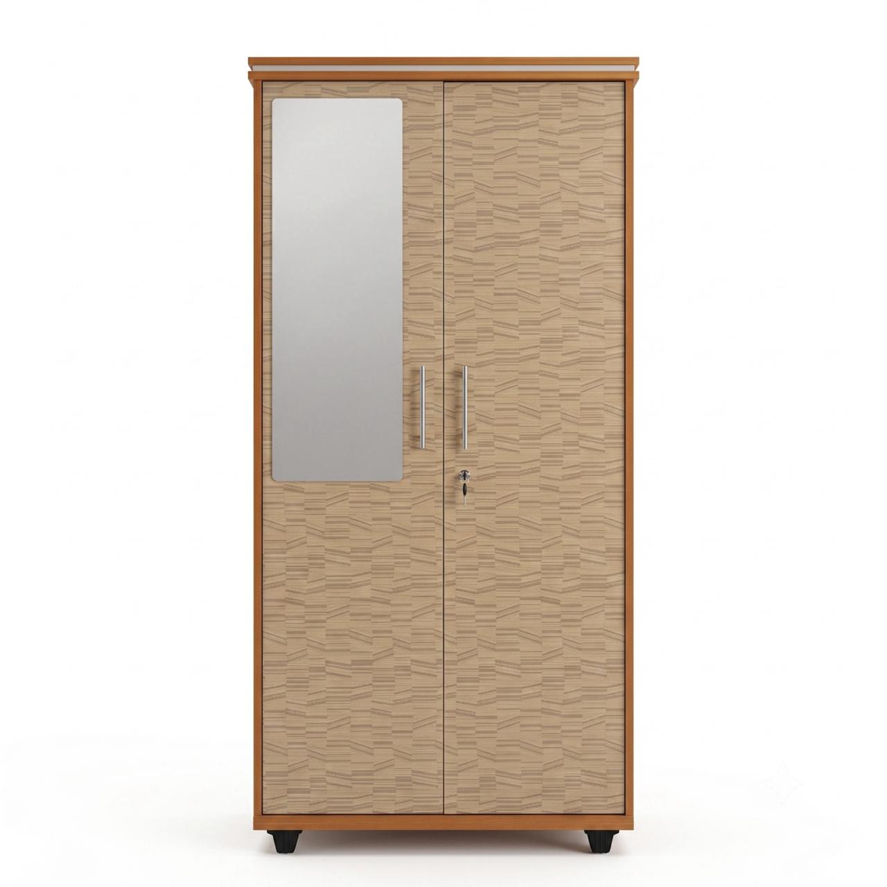 2-Door Wooden Alamara/Almirah/Wardrobe - 3ft With Safety  Locker