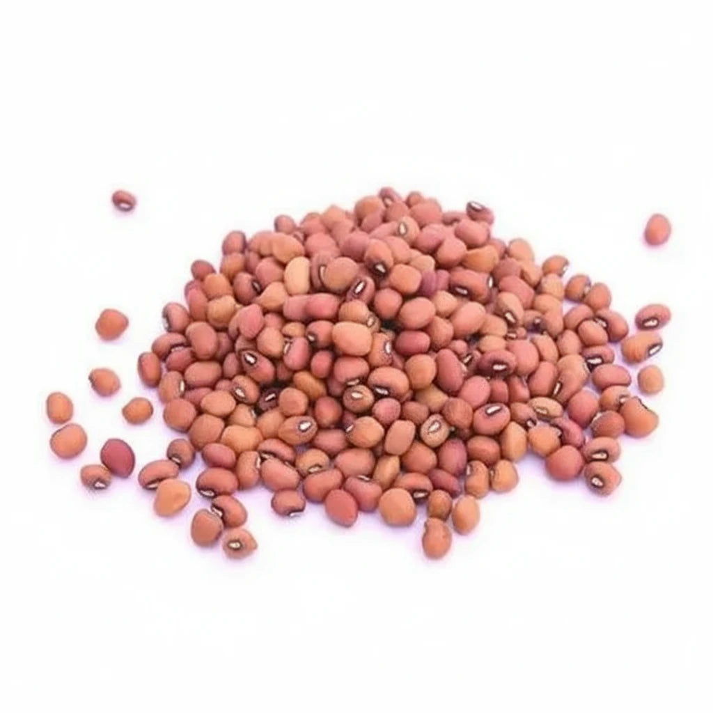 Pile of red beans on a white background