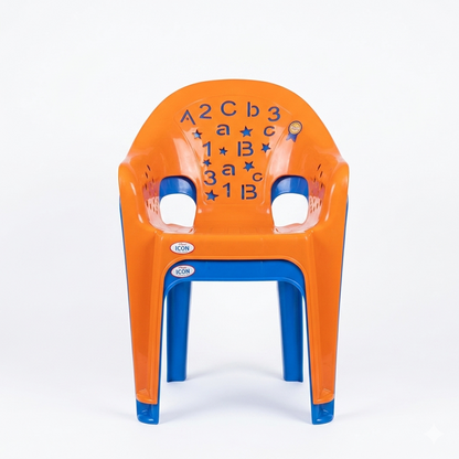 Resto Ergonomic Small-Size Plastic Chair – Comfortable High-Back Design with Armrests, Stackable Toddler Seating