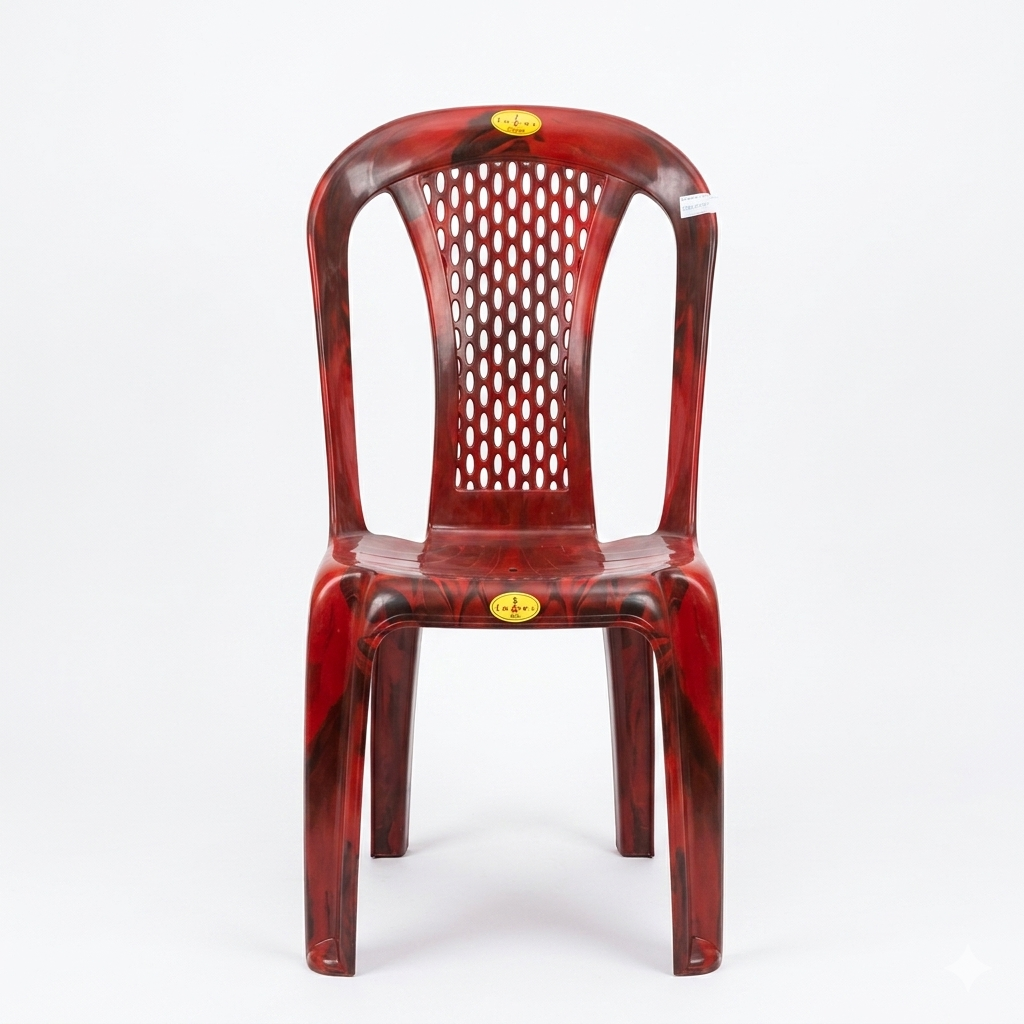 Byon Armless Plastic Chair | Heavy-Duty Dining & Cafe Seating for Home, Office, and Outdoor