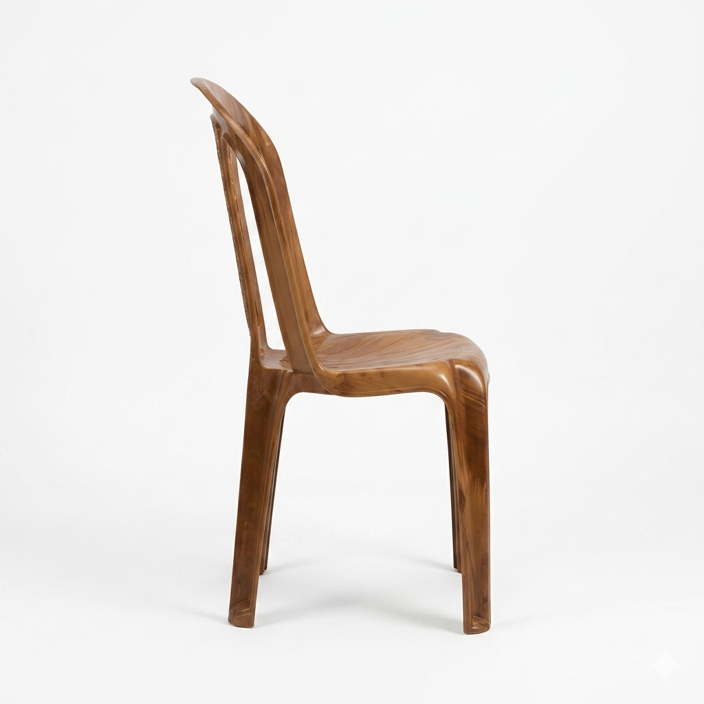 Byon Armless Plastic Chair | Heavy-Duty Dining & Cafe Seating for Home, Office, and Outdoor