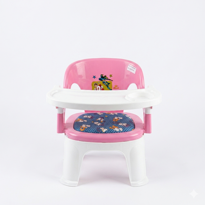 2-in-1 Portable Baby High Chair with Detachable Dining Tray – Ergonomic Cushioned Booster Seat for Toddler Feeding